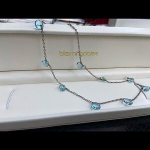 Stunning authentic blue topaz necklace